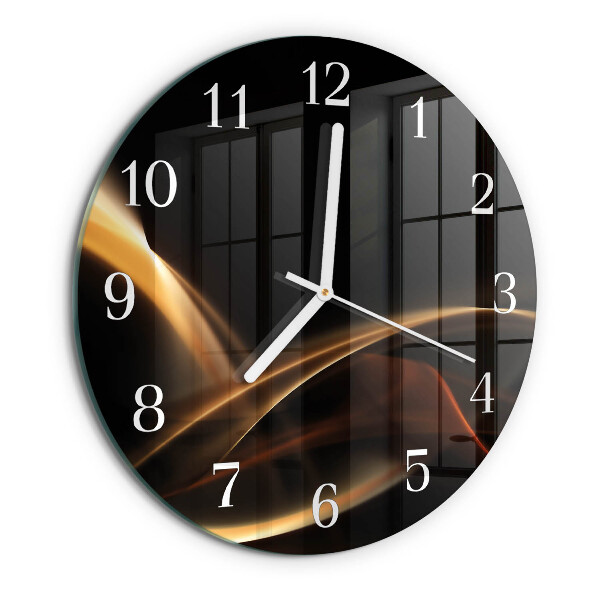 Horloge ronde Lignes abstraites
