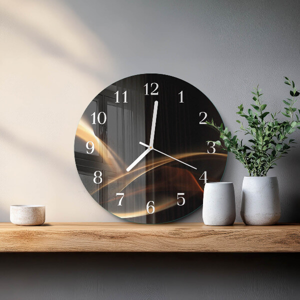 Horloge ronde Lignes abstraites