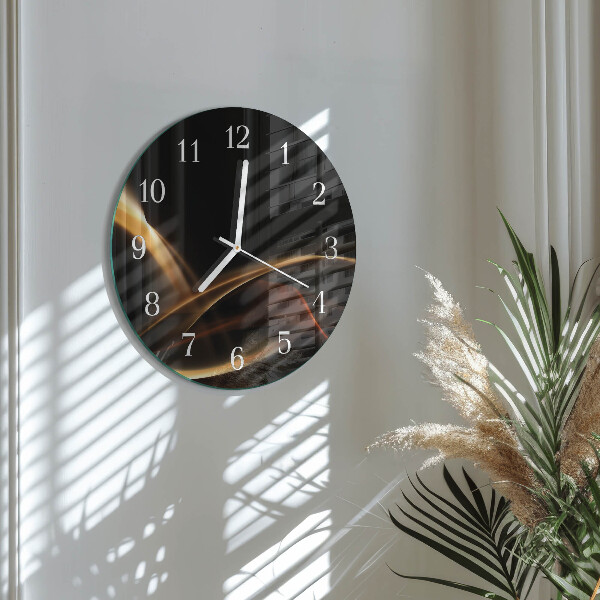 Horloge ronde Lignes abstraites