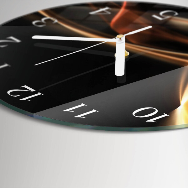 Horloge ronde Lignes abstraites