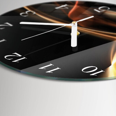Horloge ronde Lignes abstraites