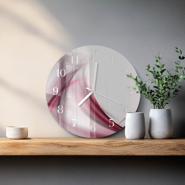 Horloge ronde Lignes abstraites