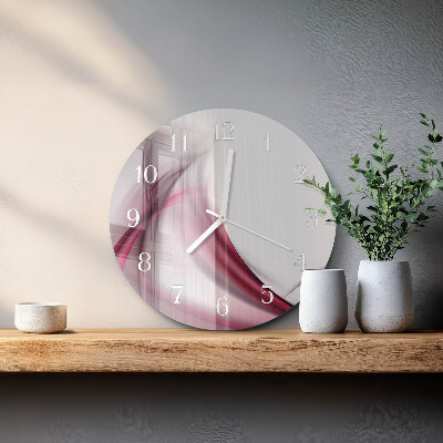 Horloge ronde Lignes abstraites