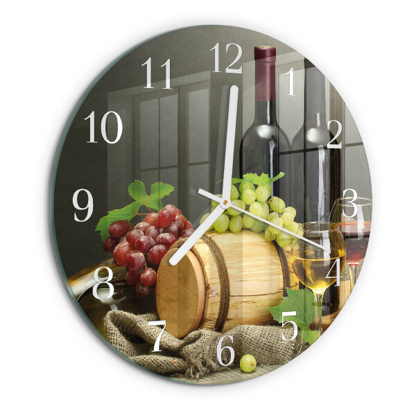 Horloge ronde Raisins pour le vin