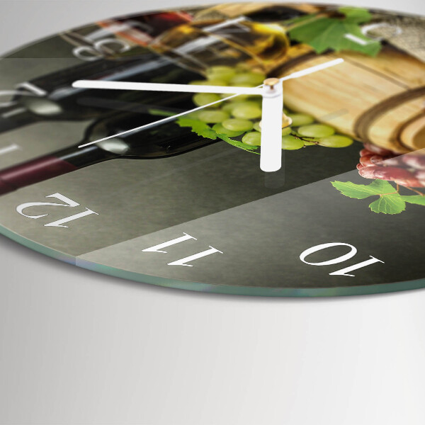 Horloge ronde Raisins pour le vin