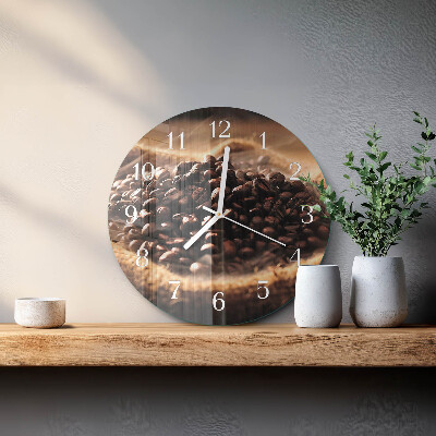 Horloge ronde Café en grains