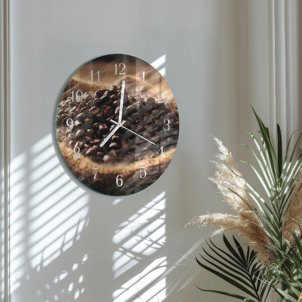 Horloge ronde Café en grains