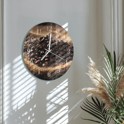 Horloge ronde Café en grains
