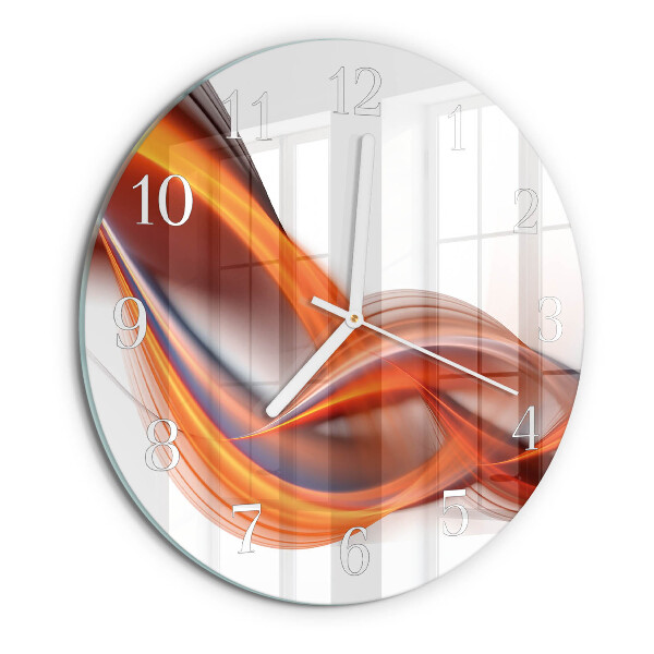 Horloge ronde Fumée abstraite