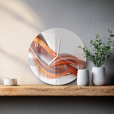 Horloge ronde Fumée abstraite