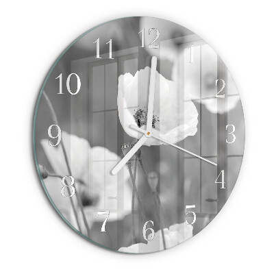 Horloge ronde Coquelicots