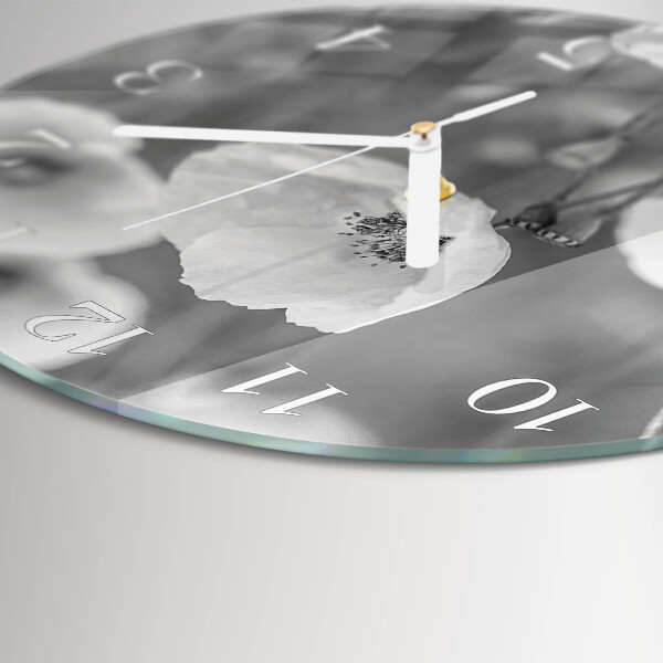 Horloge ronde Coquelicots