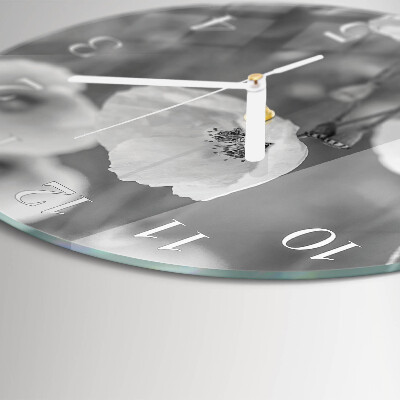 Horloge ronde Coquelicots