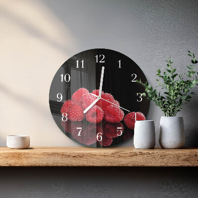 Horloge ronde Framboises