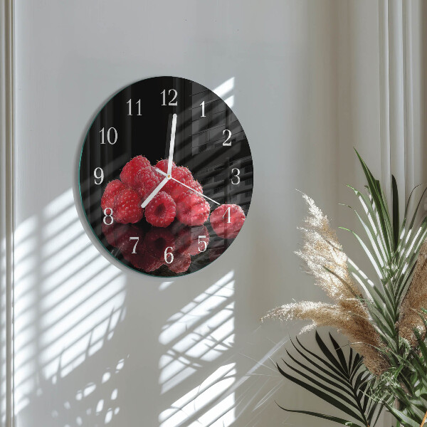 Horloge ronde Framboises