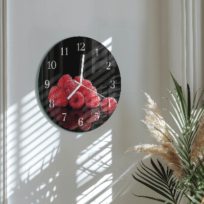 Horloge ronde Framboises