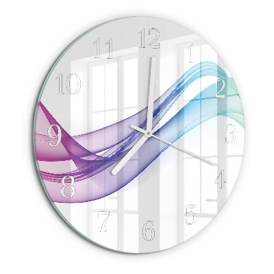 Horloge ronde Lignes abstraites