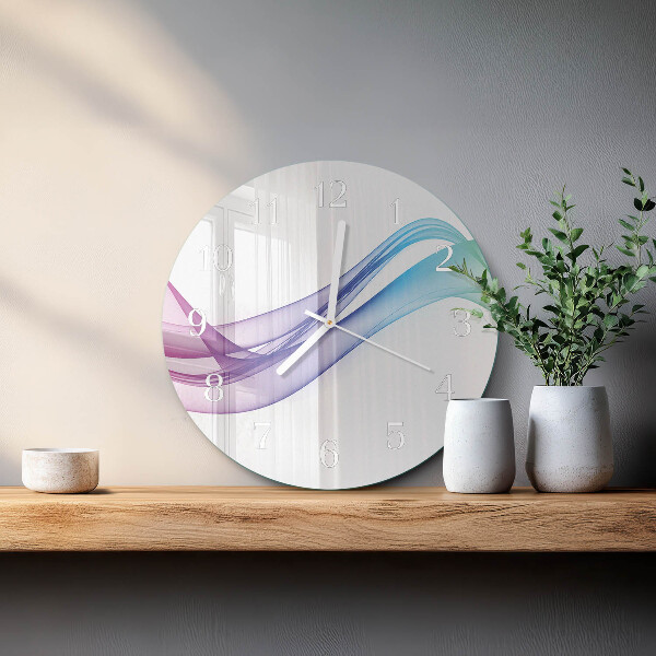Horloge ronde Lignes abstraites