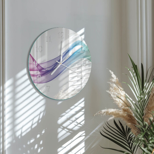 Horloge ronde Lignes abstraites