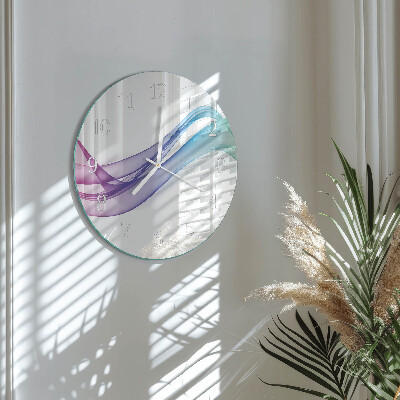 Horloge ronde Lignes abstraites