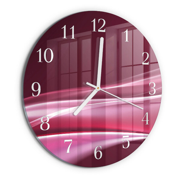 Horloge ronde Lignes abstraites