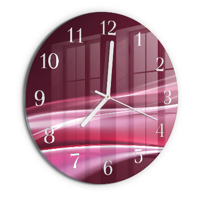 Horloge ronde Lignes abstraites