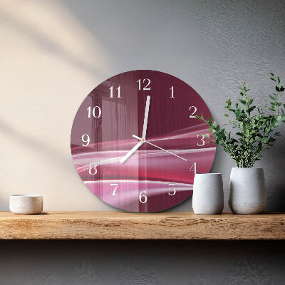 Horloge ronde Lignes abstraites