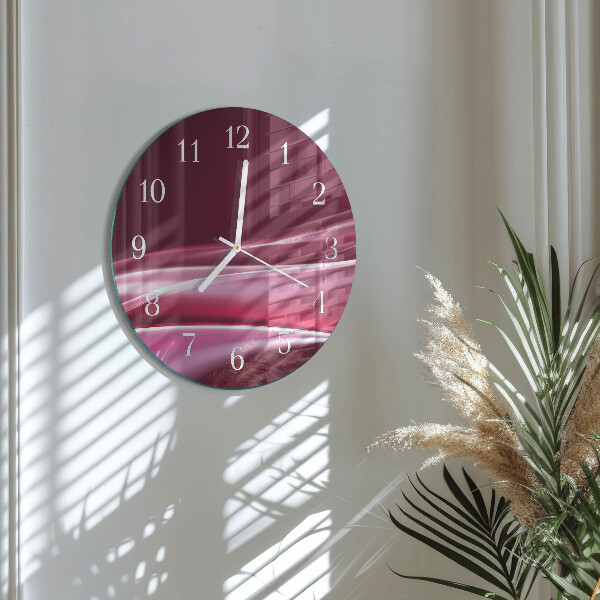 Horloge ronde Lignes abstraites