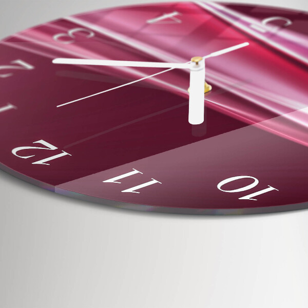 Horloge ronde Lignes abstraites