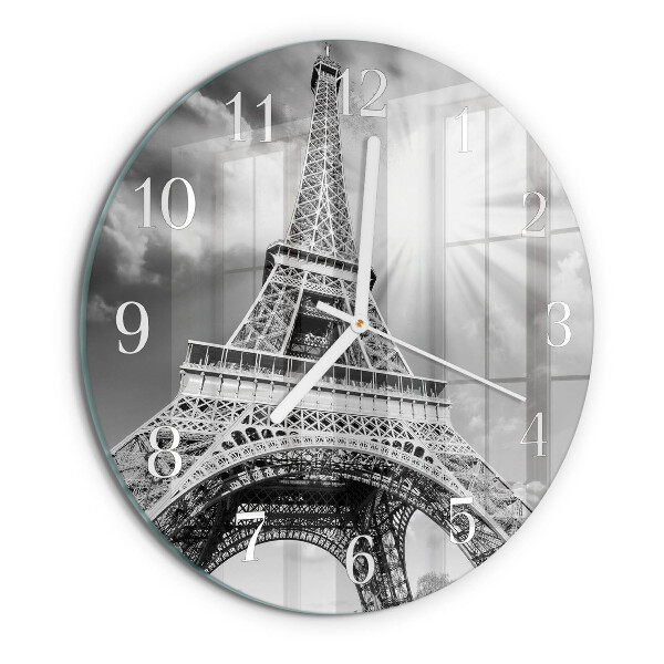 Horloge ronde Tour Eiffel Paris