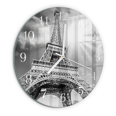 Horloge ronde Tour Eiffel Paris