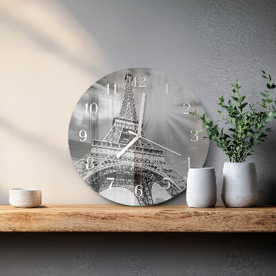 Horloge ronde Tour Eiffel Paris