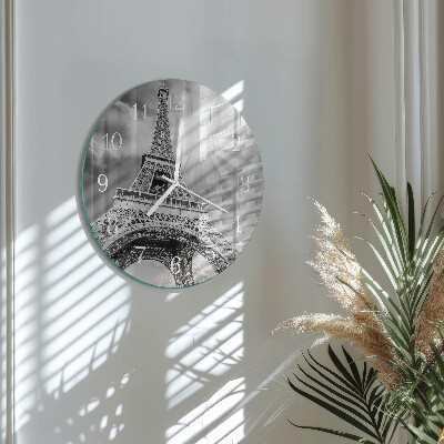 Horloge ronde Tour Eiffel Paris