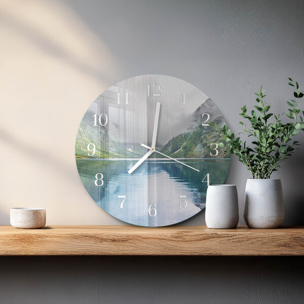 Horloge ronde Lac de montagne