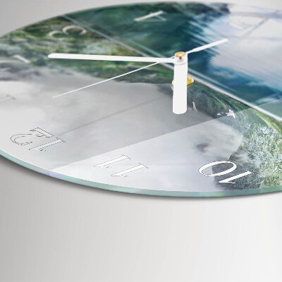 Horloge ronde Lac de montagne