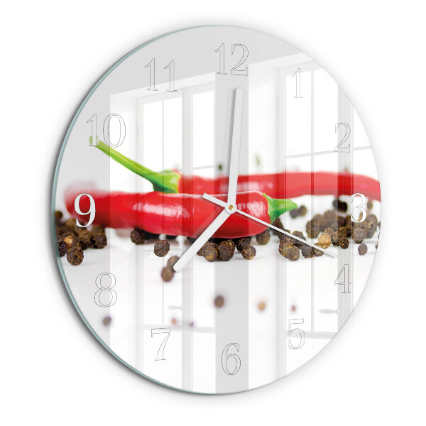 Horloge ronde grains de poivre
