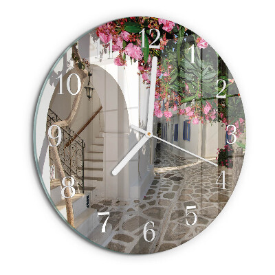 Horloge ronde Allée des fleurs