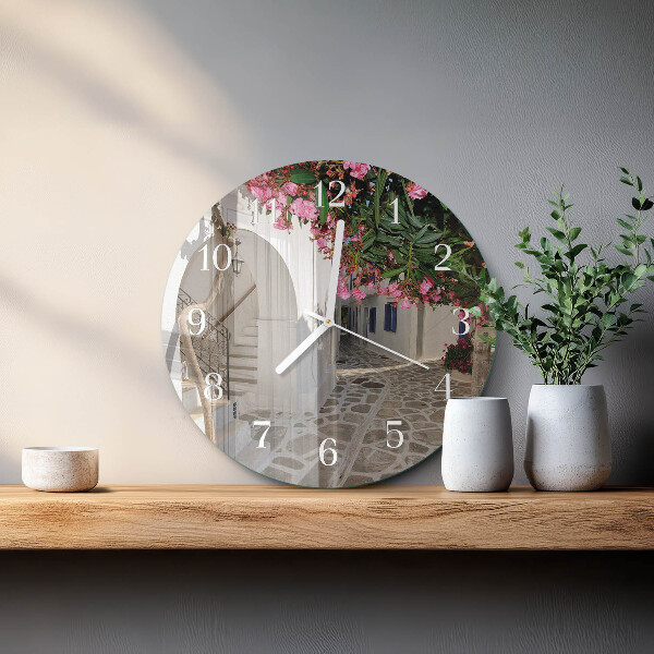 Horloge ronde Allée des fleurs