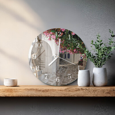 Horloge ronde Allée des fleurs