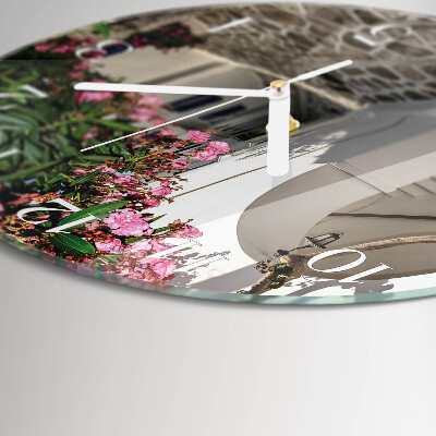 Horloge ronde Allée des fleurs