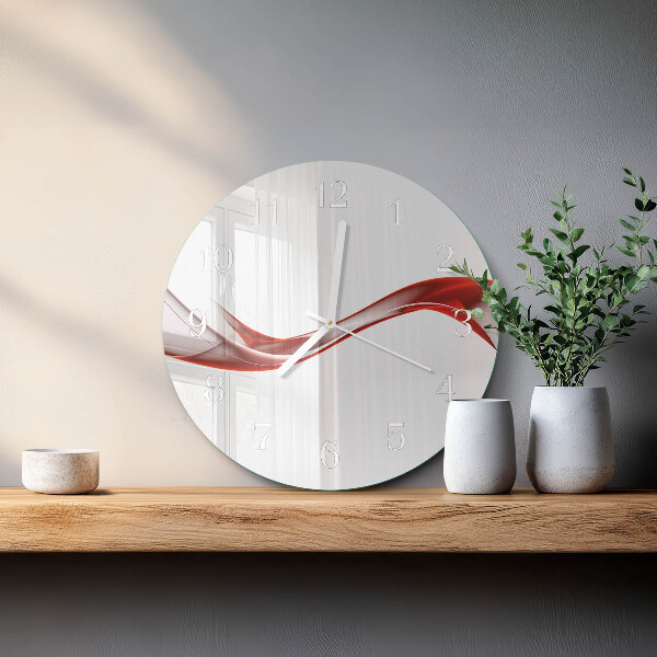 Horloge ronde Lignes abstraites
