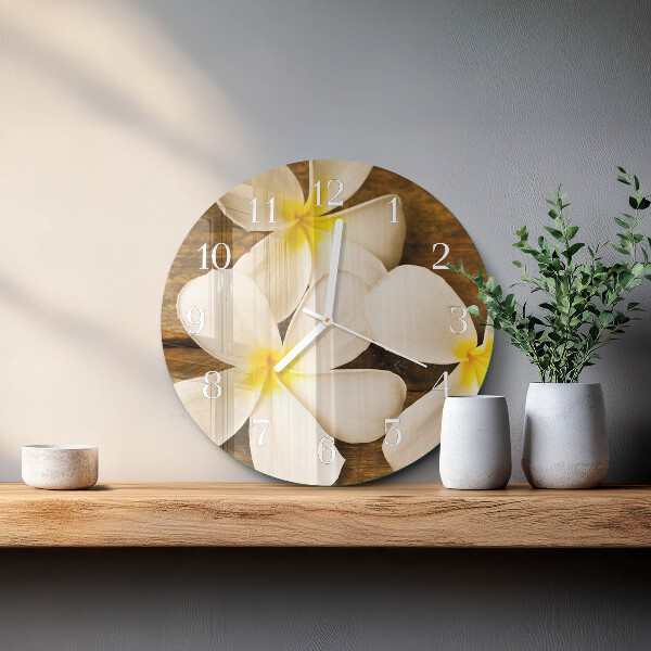 Horloge ronde Fleurs