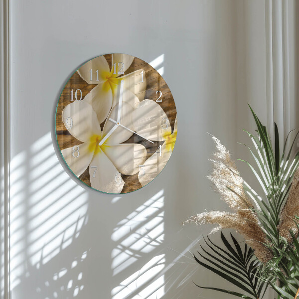 Horloge ronde Fleurs