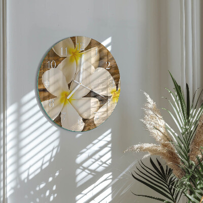 Horloge ronde Fleurs