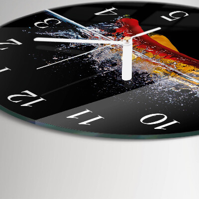Horloge ronde piments