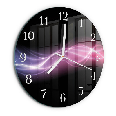 Horloge ronde Lignes abstraites