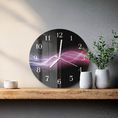 Horloge ronde Lignes abstraites