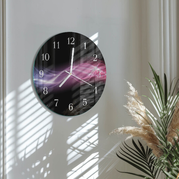 Horloge ronde Lignes abstraites