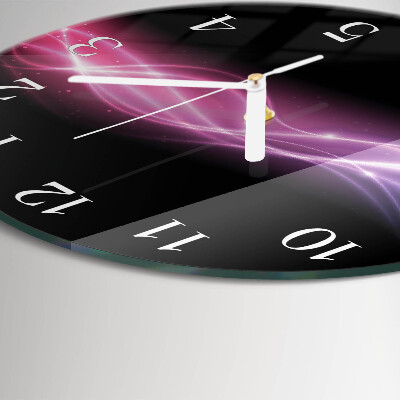 Horloge ronde Lignes abstraites