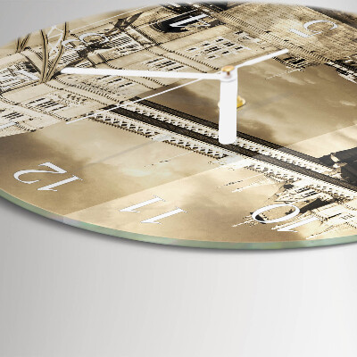 Horloge ronde Pont de Londres sépia